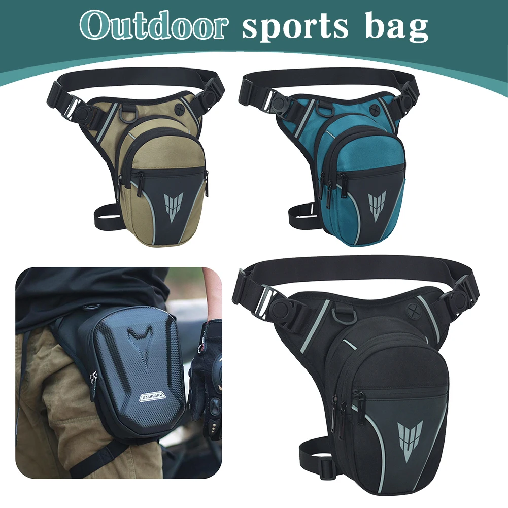 Motorcycle Leg Side Bag Men Rider Bum Drop Thigh Bag Waterproof Motorcycle Riding Shoulder Cross Body Thigh Hip Belt Waist Bags