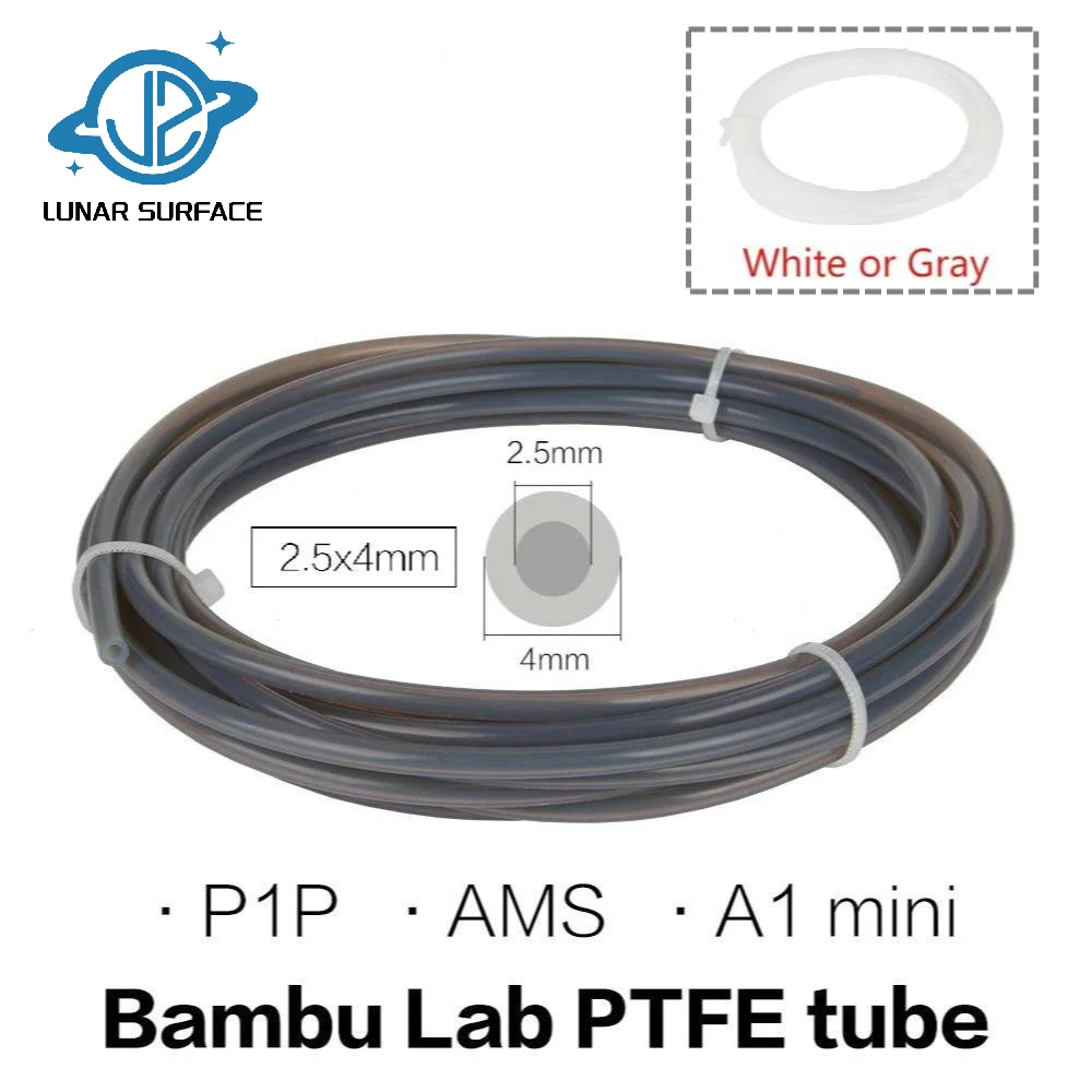 

LS-3D Printer Parts Bambu Lab P1P/AMS/A1 Mini PTFE Tuber ,PTFE Pipe Bowden Extruder 1.75mm ID2.5mm OD4mm Bambulab Filament Parts