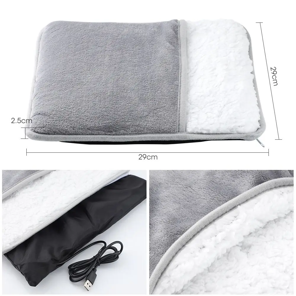 New Winter Foot Heating Pad Electric USB Charging Foot Warmer Heater Soft Washable Foot Warming Mat