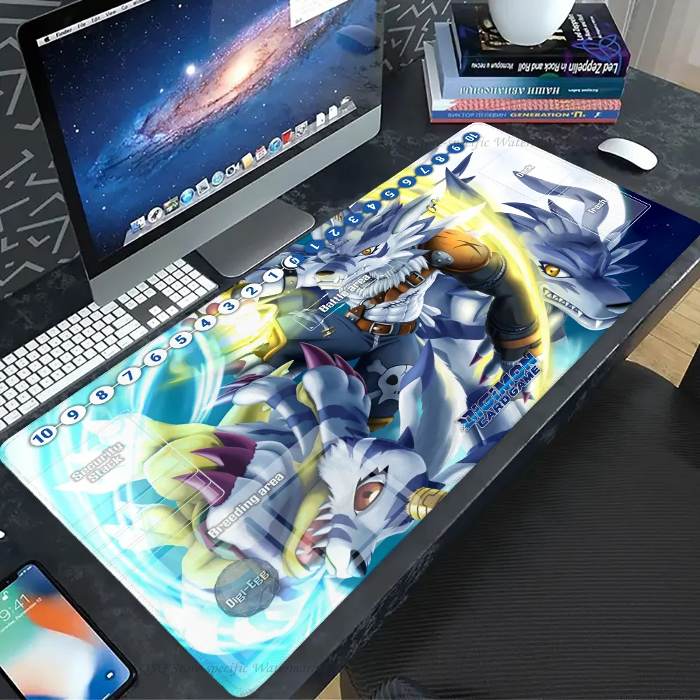 Cute Digimon Playmat Gomamon Dracomon Numemon DTCG CCG Mat Terriermon Trading Card Game Mat Rubber Mouse Pad & Bag 600x350x2mm