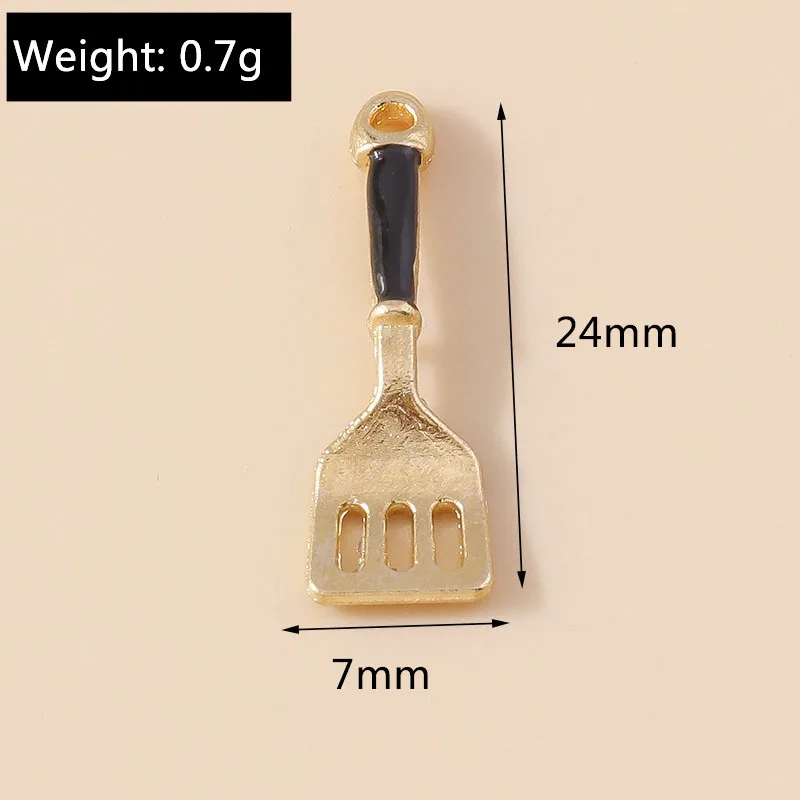 Leslie 10 Stück süße Emaille-Lebensmittel-Charms, Hamburger Pommes Frites, Pizza, Milchkuchen, Schokolade, Anhänger für Armband, handgefertigte Schmuckherstellung – Detail 17