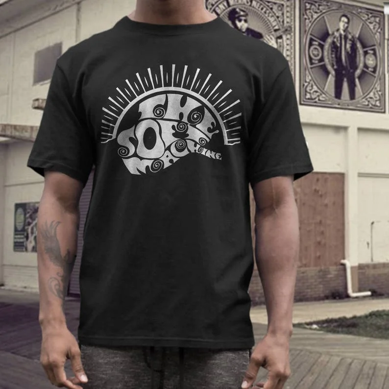 

the Soft Machine t shirt T shirt screen print short sleeve black shirt cotton