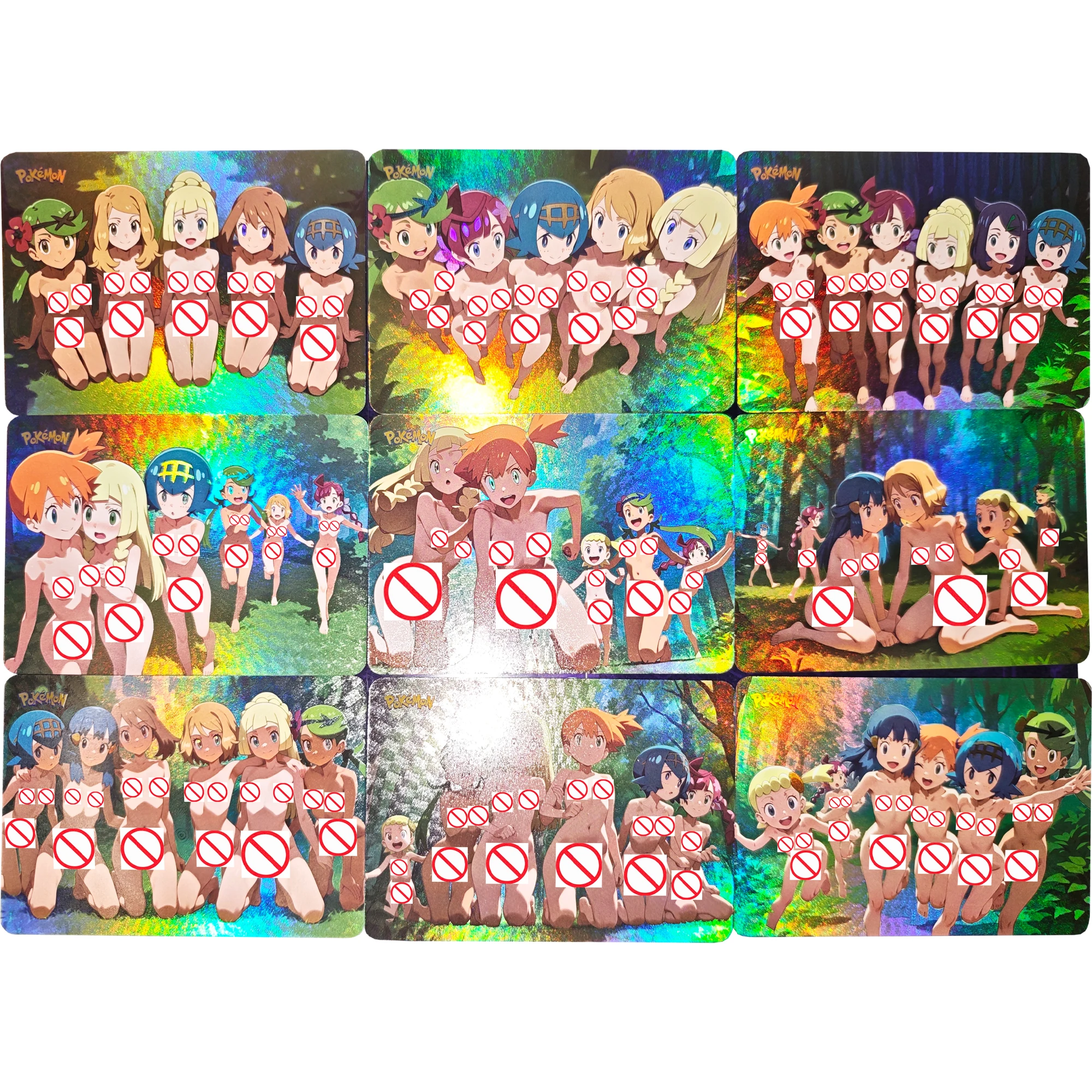 9 قطعة/المجموعة PTCG المدرب فتاة ليلي سكايلا سونيا مارني بطاقة فلاش لتقوم بها بنفسك لعبة كلاسيكية أنيمي جمع بطاقات لعبة هدية