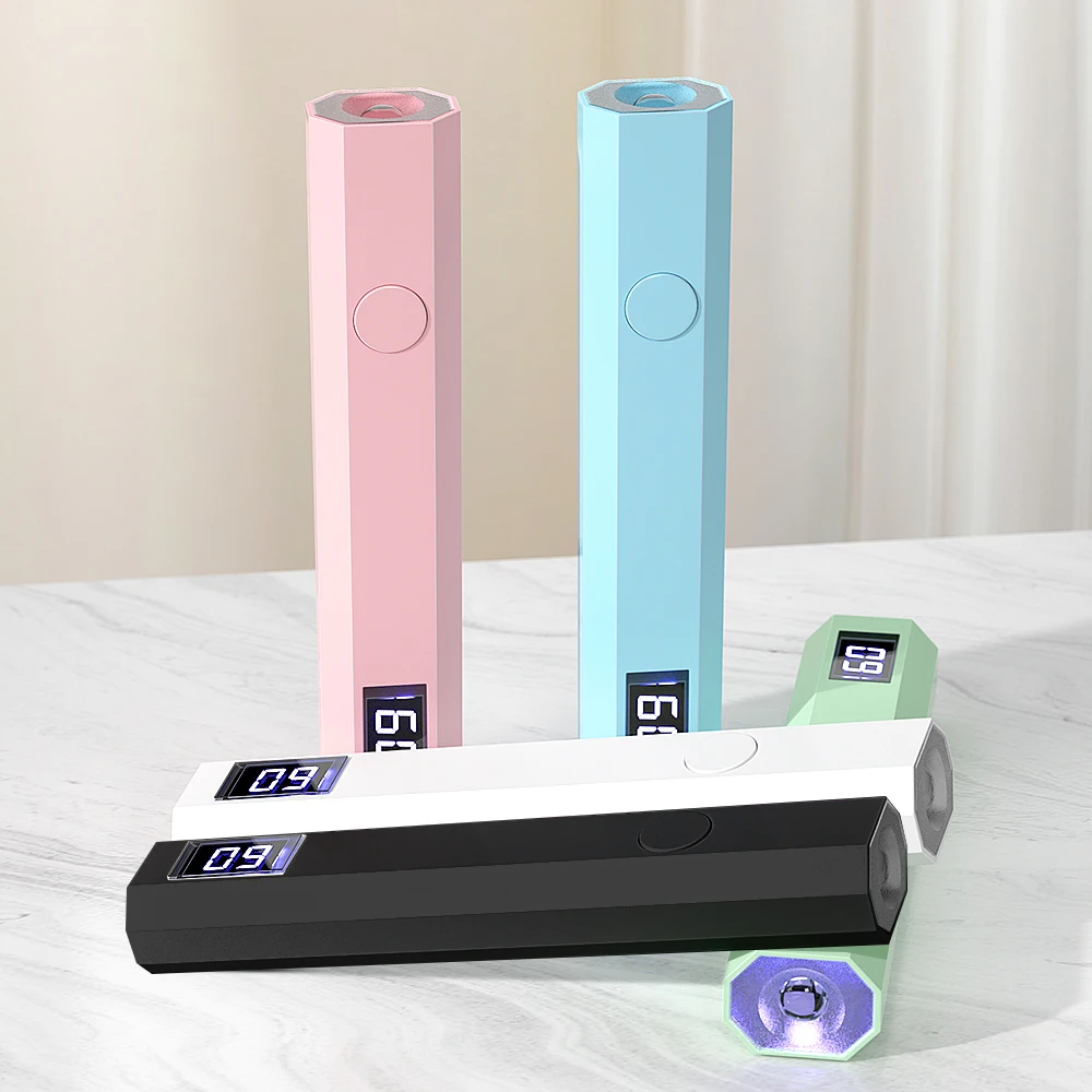 مصباح مسمار صغير لوليا مع شاشة ليد ، ضوء معدني بالأشعة فوق البنفسجية محمول ، موقتان ، 20 ثانية/60 ثانية للأظافر الجل ، صالون منزلي