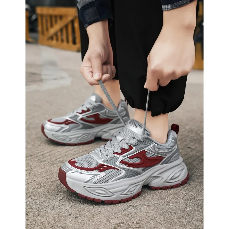 

2026 Summer New Breathable Mesh Versatile Thick-Soled Sneakers Trendy High-End Casual Shoes Fashionable Dad Shoes
