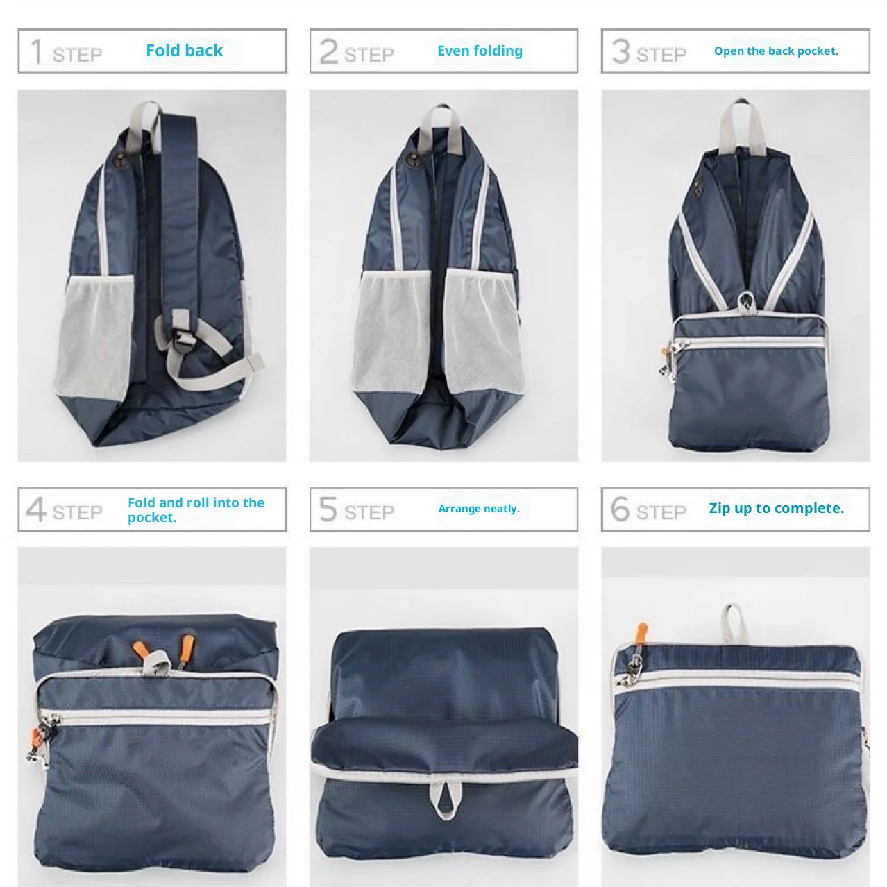 حقيبة ظهر ذات سعة كبيرة قابلة للطي - حقيبة سفر خارجية، حقيبة ظهر للمشي لمسافات طويلة، حقيبة ركوب الدراجات، حقيبة نهارية، حقيبة ظهر للتخييم، حقيبة ظهر