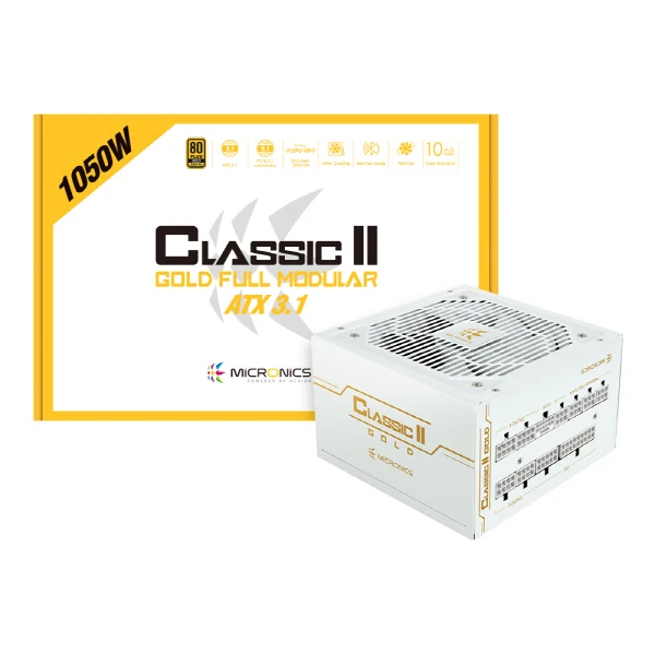 MYRonyx Classic II 1050W 80PLUS Gold Pool Modular ATX3.1 White Power