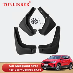 Tonlinker Interior Car Wheels Mudguards for Geely SX11 Coolray Cover Case Stickers Car Styling 4 PCS ABS Plastic Cover Stickers