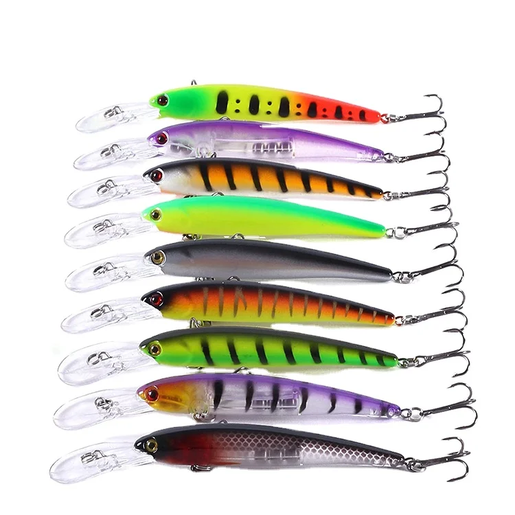

Wonderful High Quality 10 Colors 12.5CM 11g Plastic Bait Hard Minnow Lures Saltwater Plastic Fishing Wobblers