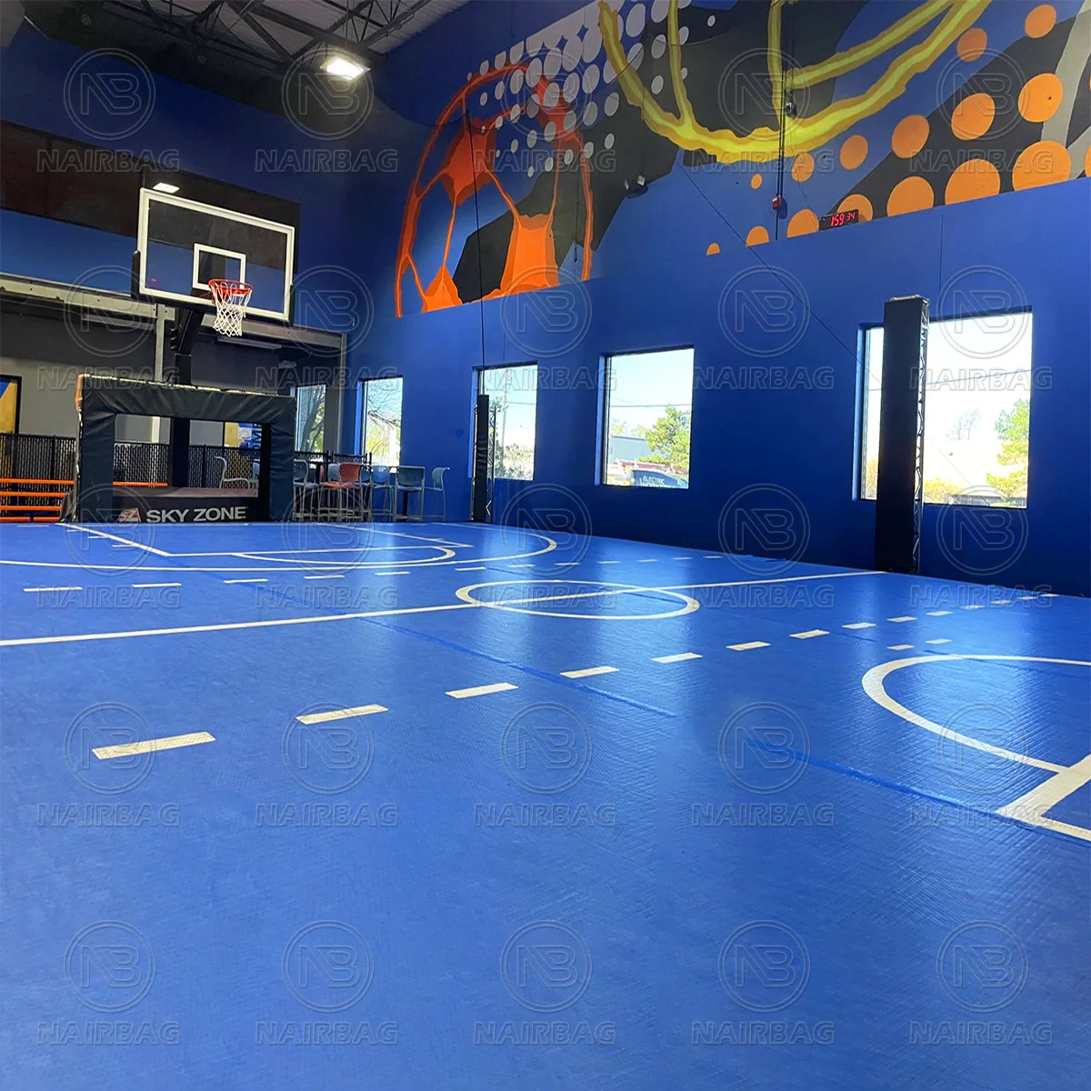 Basketbalveld Luchtmat Outdoor Basketbalveld Vloeren Opblaasbare Air Track Trampoline Grote Airtrack Tumbling Mat