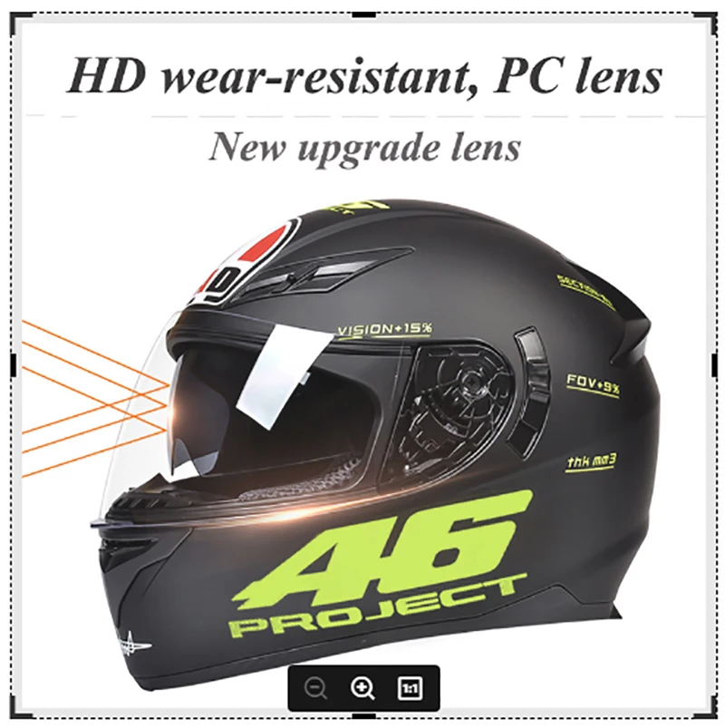 Chargeable LED Tail Light Electric Motorcycle Helmet DOT Certified Motor Helmet in Winter Universal Riding for All Seasons 55-60