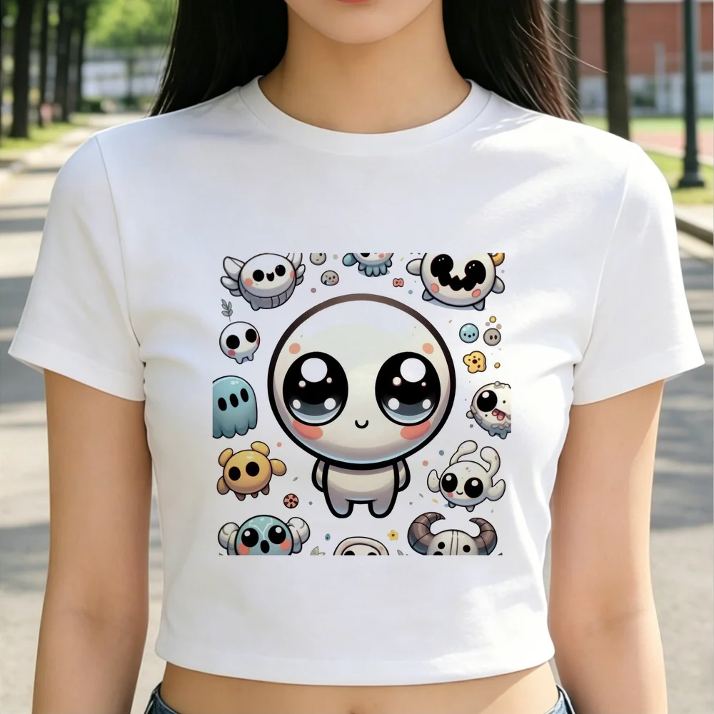 the Binding of Isaac cropped top girl party jojifuku harajuku scene  japan shirt cutecore manga korean fashion