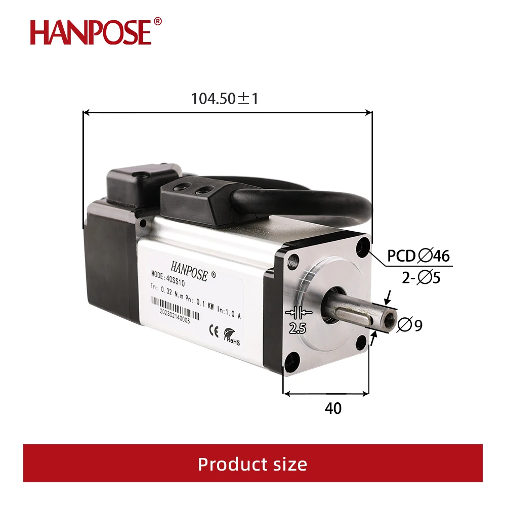 مجموعة محرك سيرفو عالية الأداء AC200-240V 1.0A 0.32N.m 40SS10 وASD210 معدات آلة الطحن باستخدام الحاسب الآلي محرك سيرفو يعمل بالتيار المتردد