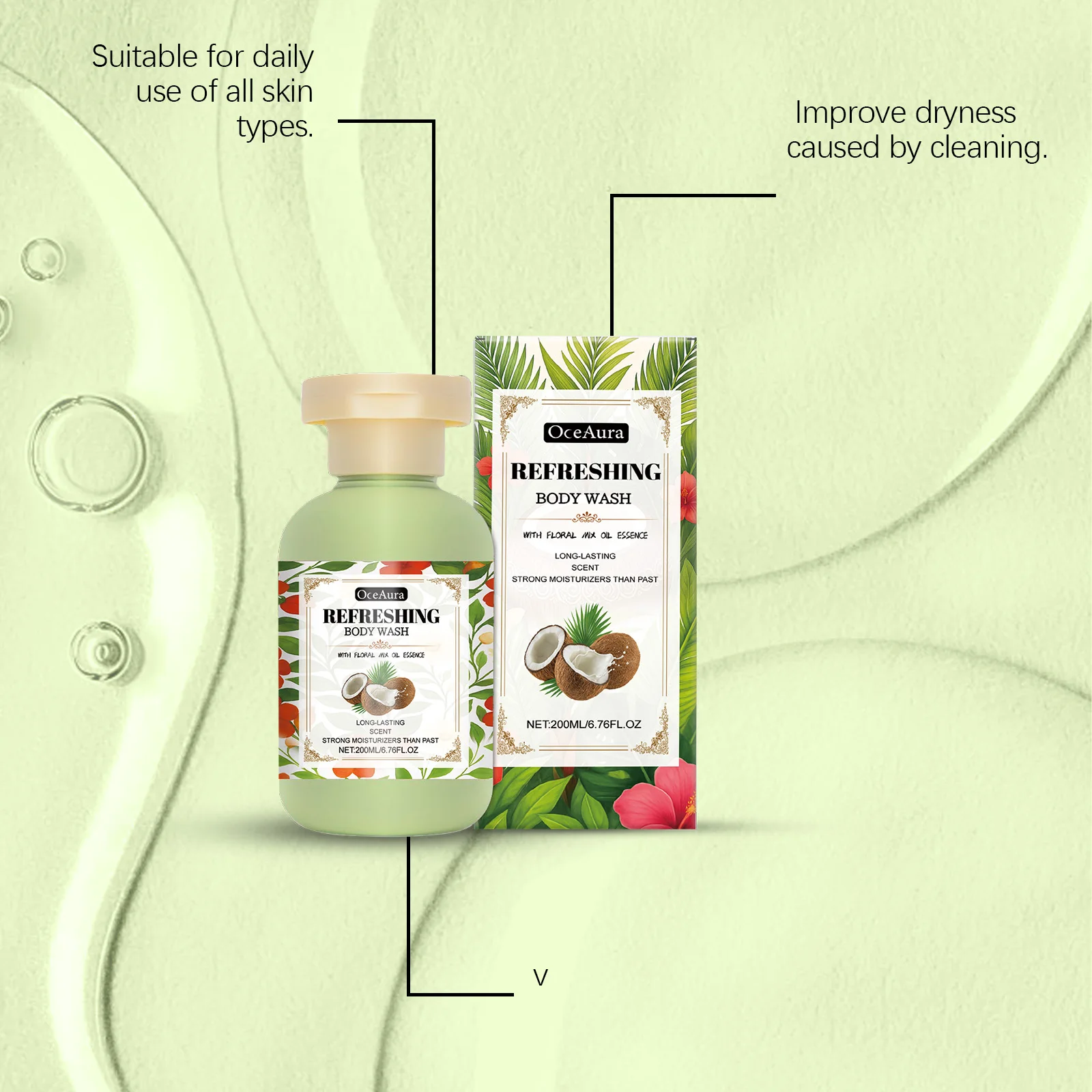 Fragrance Body Wash Leave Fragrance Oil Control Skin Exfoliator Refreshing Deep Moisturize Brighten Fragrance Shower Gel