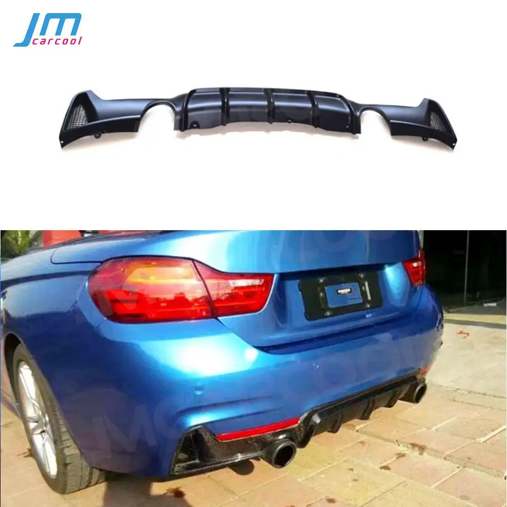 

Carbon Look Rear Lip Diffuser Spoiler For BMW 4 Series F32 F33 F36 M Sport 2014-2018 Bumper Cover Guard MP Style