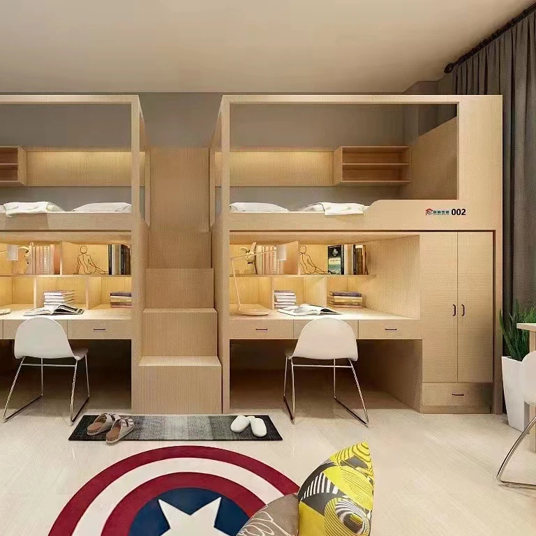 Cápsulas de Dormitorio, Muebles Modulares para Dormitorio, Camas Tipo Cabaña para Hotel, Camas Literas de Madera para Descanso en Hoteles