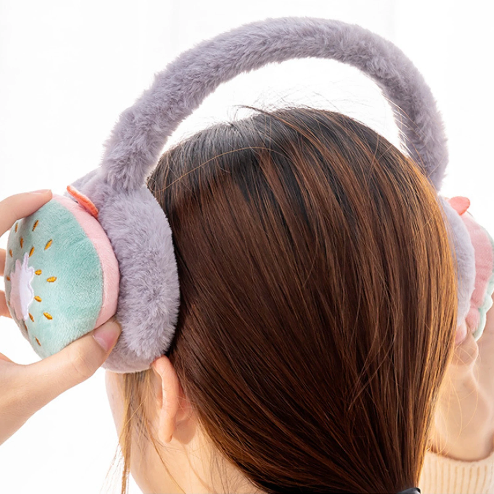 Soft Ear Warmers for Women Children Comfortable Plush Fleece Pineapple Earmuffs for Father Mother Birthday Gifts