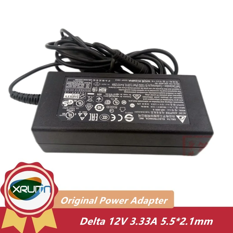 Genuine DELTA ADP-40DD B 12V 3.33A 40W 5.5*2.1mm AC Adapter Charger Original Power Supply