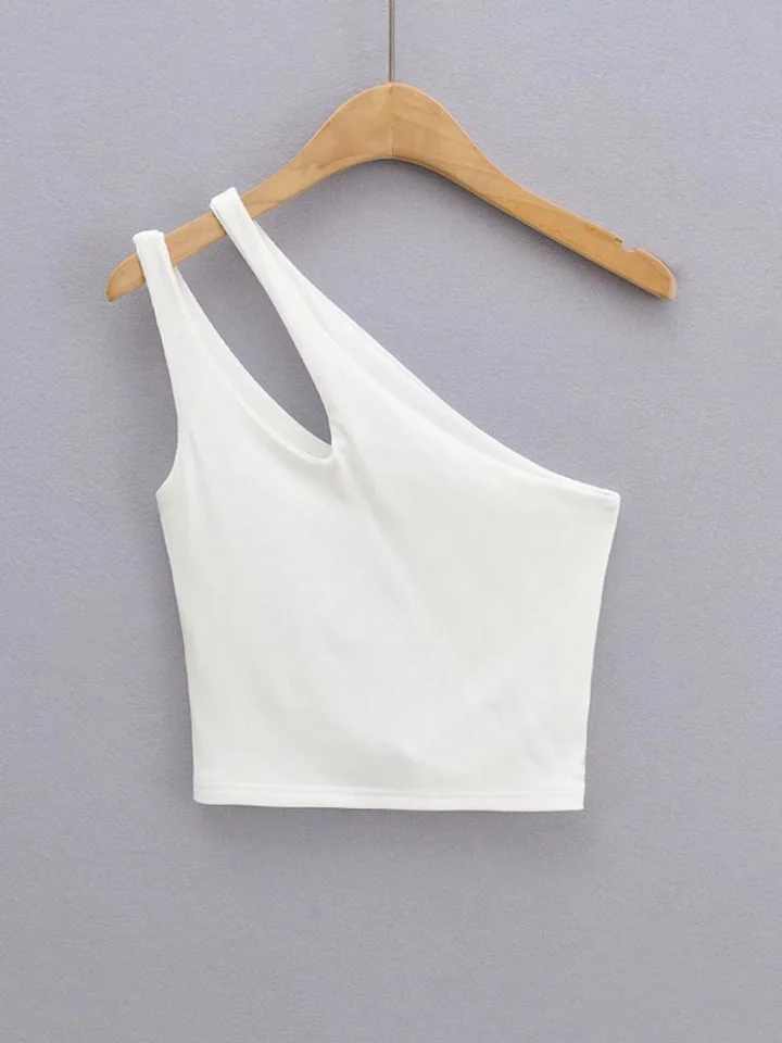 新品OFF-WHITE Sleeveless Active Crop Top White Crop Tops for Women Sleeveless Slim Fitted Tank Tops for