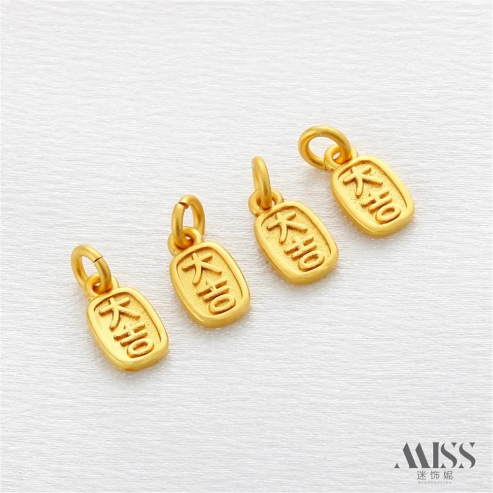 14K gouden tas, kleurbehoud geluk geluk hanger kleine hanger DIY armband, ketting, sieraden accessoires.