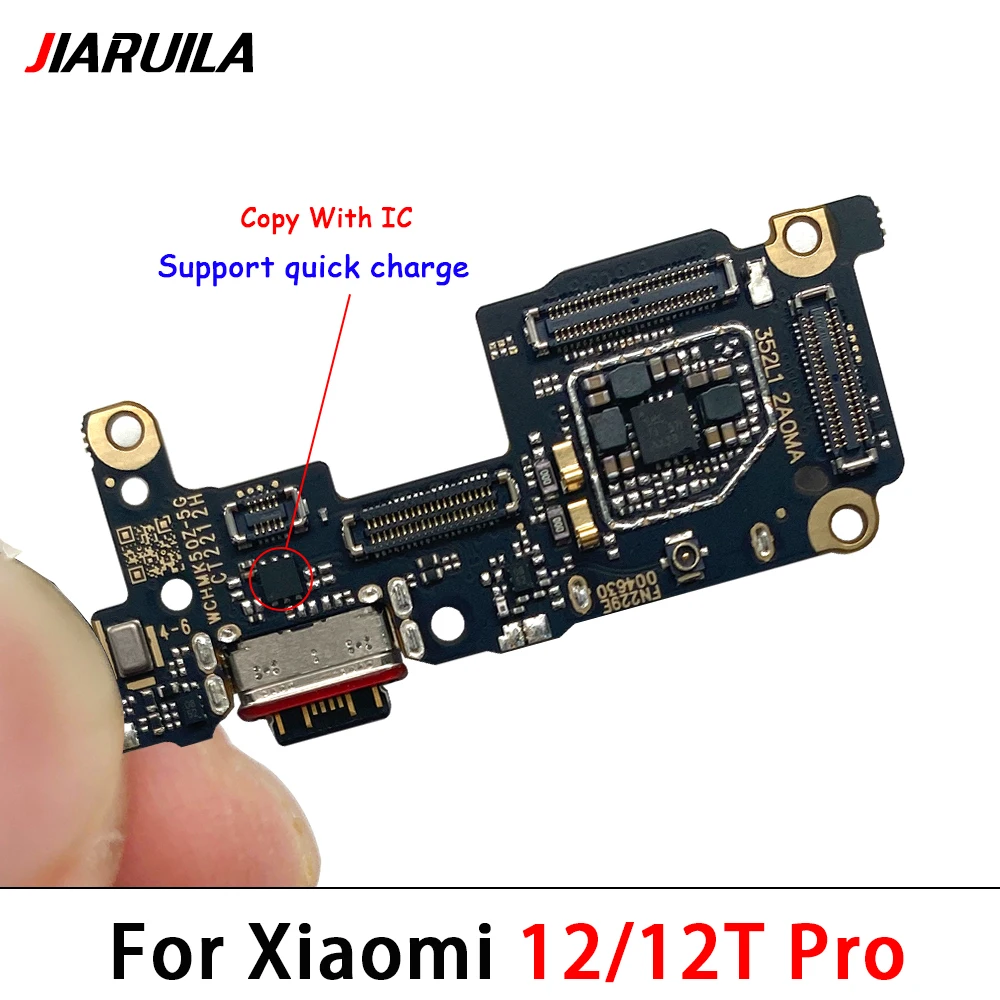 For Xiaomi Mi 12T Pro Micro USB Charger Dock Connector Charging Port Microphone Flex Cable Replacement Parts For Xiaomi Mi 12T