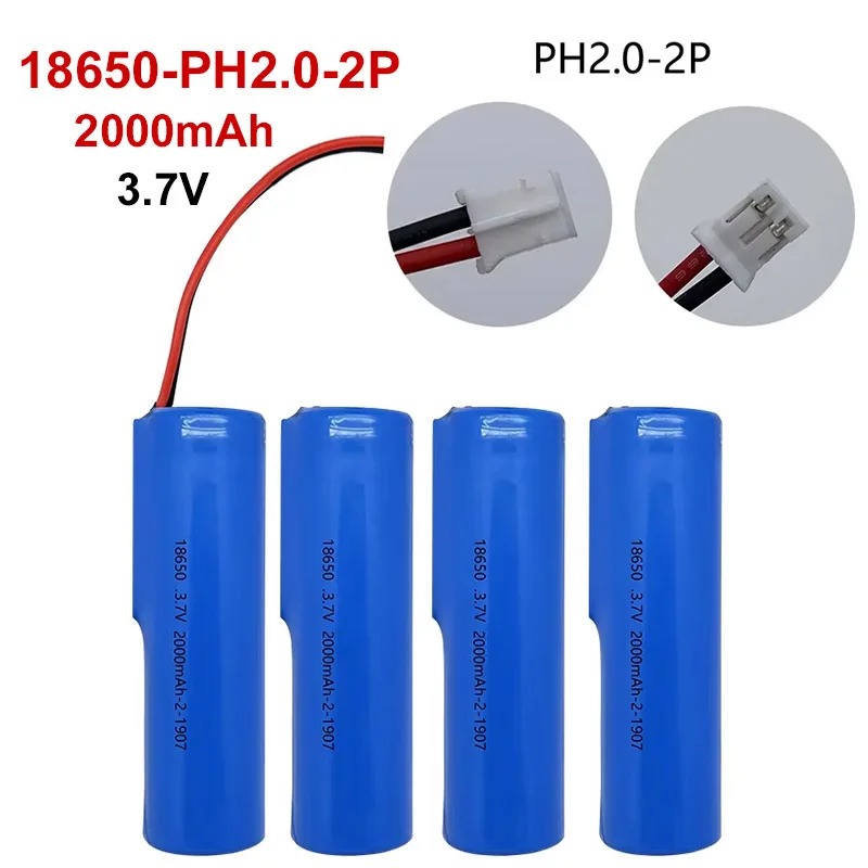 18650 Lithium Battery 3.7V 2000mah for Flashlight Bluetooth speaker Hair clipper Singing machine K5 disinfection gun +