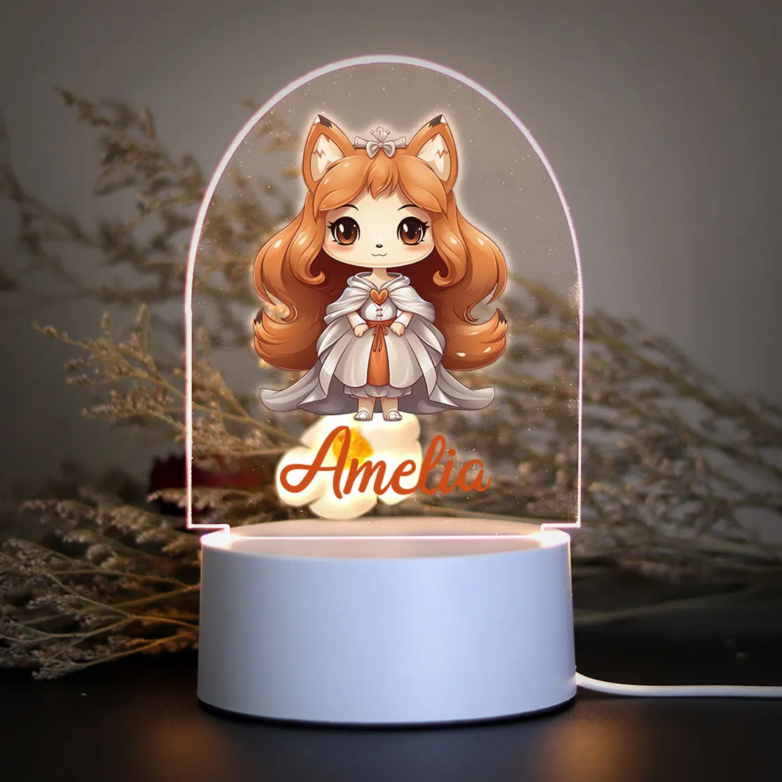 1pc Personalize Custom Small Animals Fashion 3D Led Night Light Color Changing Gift For Kids Decoration Children'S Gift
