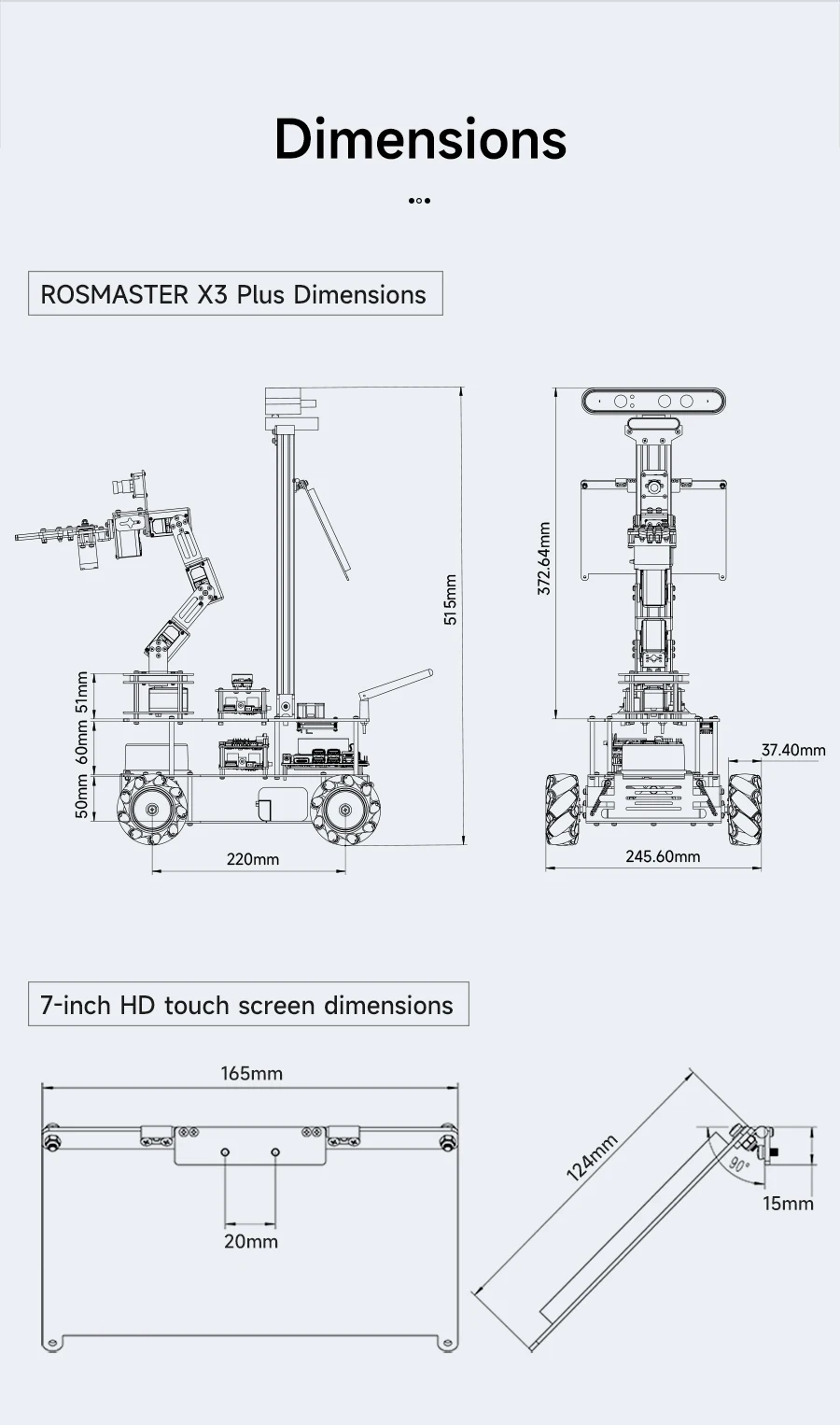 ROSMASTER X3 PLUS ROS Roboter-Python-Programmierung mit MecanumWheel 6DOF Roboterarm für Jetson Orin NANO Orin NX SUPER RaspberryPi – Detail 23