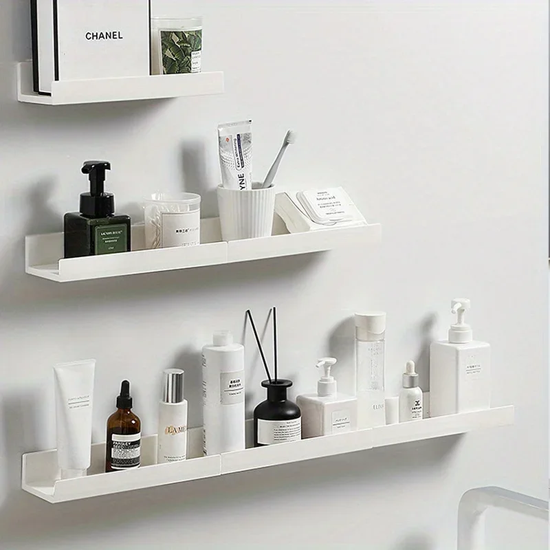 Bathroom Shelf Makeup Storage Organizer  Rack Self Adhesive No-drill Shelves Wall Shampoo Rack Shower Shelf image 4