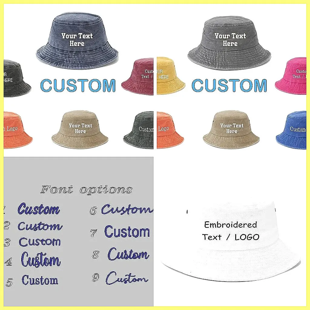 

Wholesale price custom name factory sale Custom Soccer Shirt Customized Embroidered Bucket Hat Custom Text Logo Design Vintage Summer Sun Hat Personalized Gift France Spain Argentina England Brazil Morocco Belgium Germany Colombia Senegal