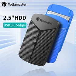 Yottamaster-Gabinete de disco rígido, adaptador SATA para USB 3.0, caixa do disco rígido, UASP, Windows, Mac, Linux, 2.5 