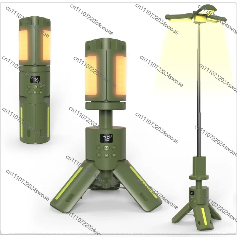 New Portable Outdoor Camping Light Charging Long Life Tent Light Multifunctional Retractable Emergency Camping Light