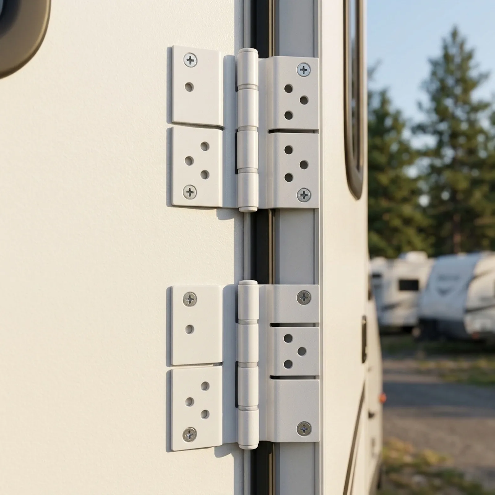 Friction Hinge Assembly for RV Entry Doors Compatible with Travel Trailer and For Motorhome Door Frames Durability Focused