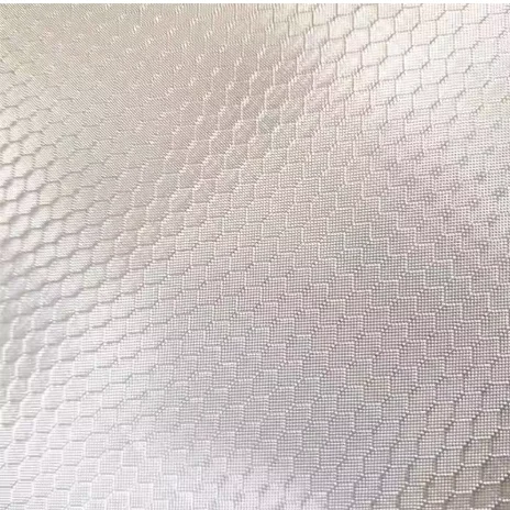 

240gsm 2x2 Football honeycomb pattern fabric Glass carbon blend plating Silver fabric， 40" inch / 100cm width 1m lengh.