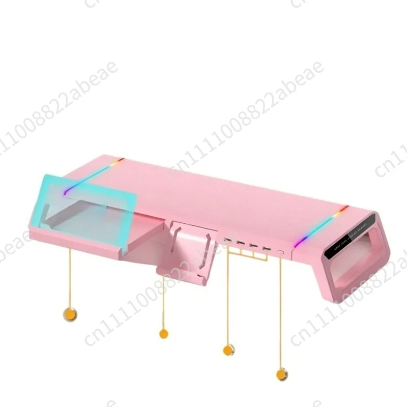 Computer Monitor Stand Riser Adjustable Folding Desktop Bracket Storage Base Multi Functional Organizer for Home Office Use