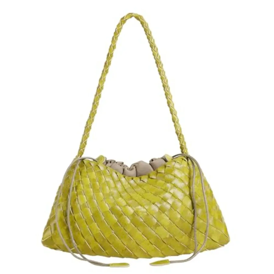 

Кожаная плетеная сумка-корзина из веганской кожи, милая сумка-хобо через плечо