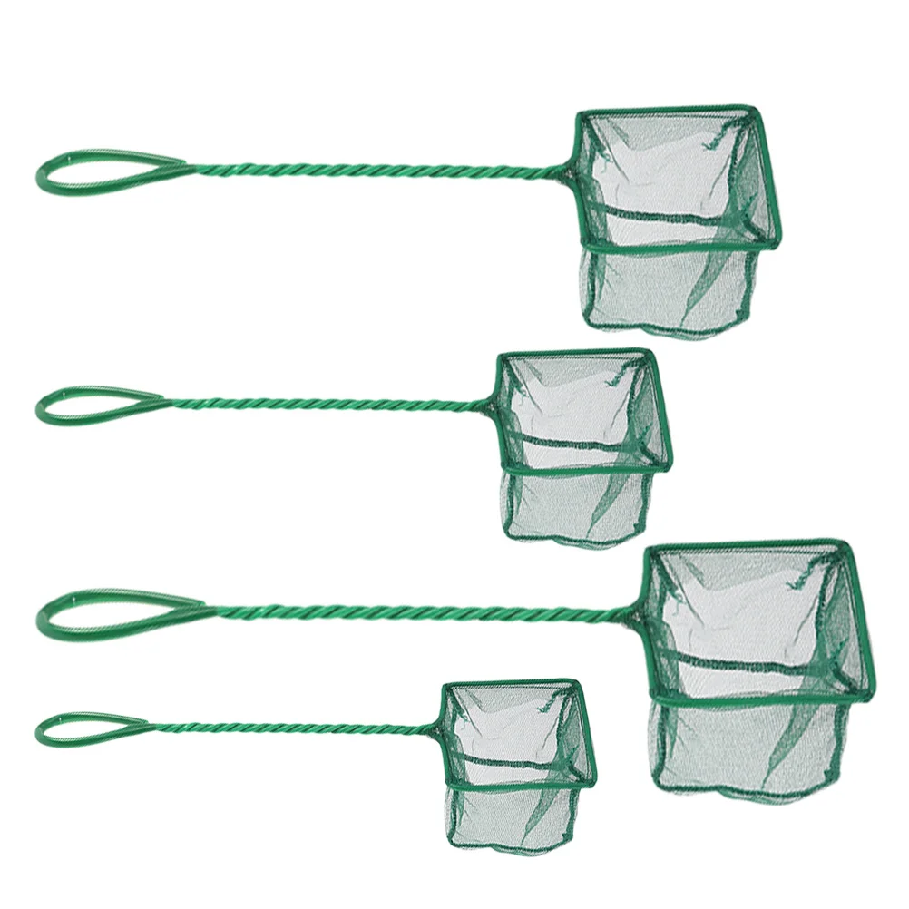 4 Uds redes de pesca profesionales fácil de usar para peces grandes carpa barco malla de pesca herramienta de red de mano verde