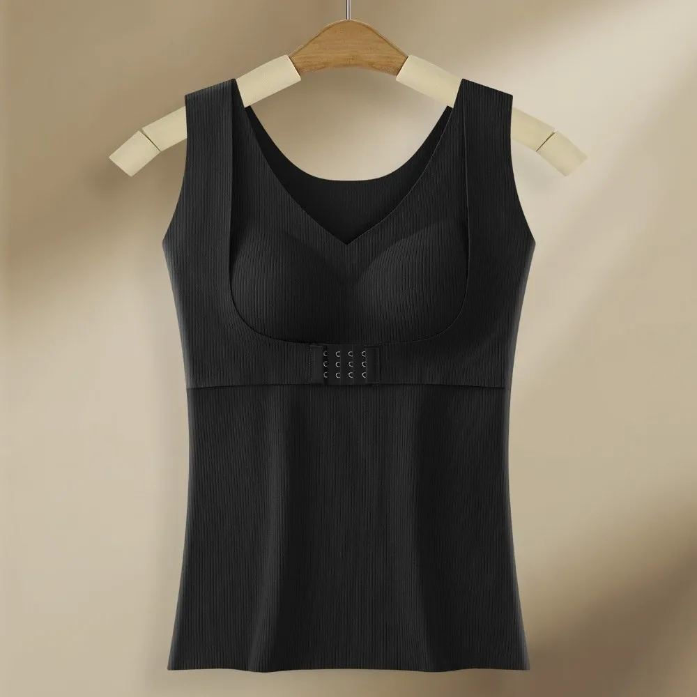 

Slimming Thermal Shapewear Camisole Velvet Fleece with Padded Cups Thermal Underwear Crop Tops Tanks Sleeveless