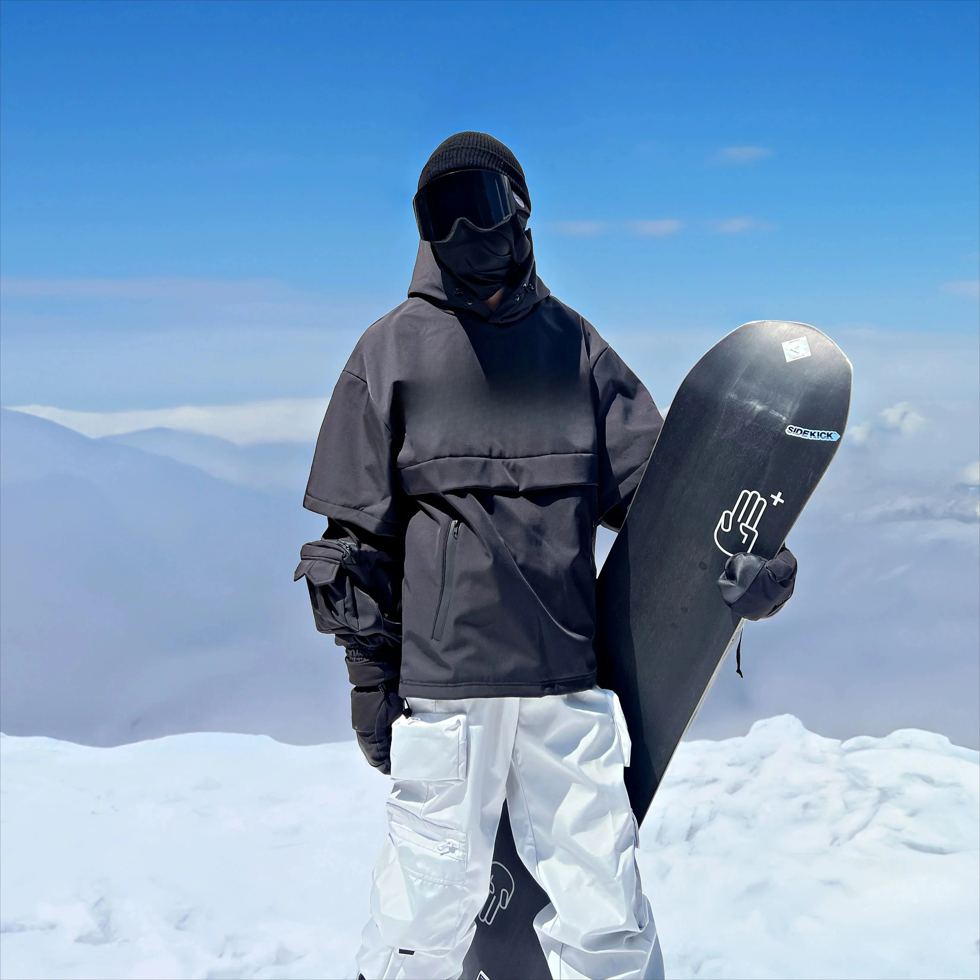 Adult Ski Suits Women Men Windproof Loose Snow Hoodie Pants Warm Skiing Clothes Winter Waterproof Snowboard Tracksuit