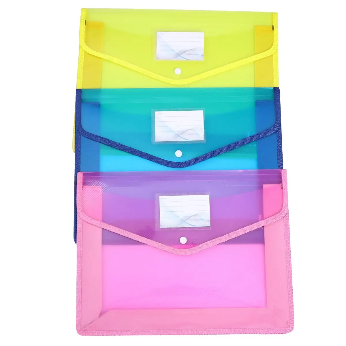 

3 Pcs A4 PVC Waterproof Document Folder File Organizer Storage Binder Portable File Pouch Document Storage