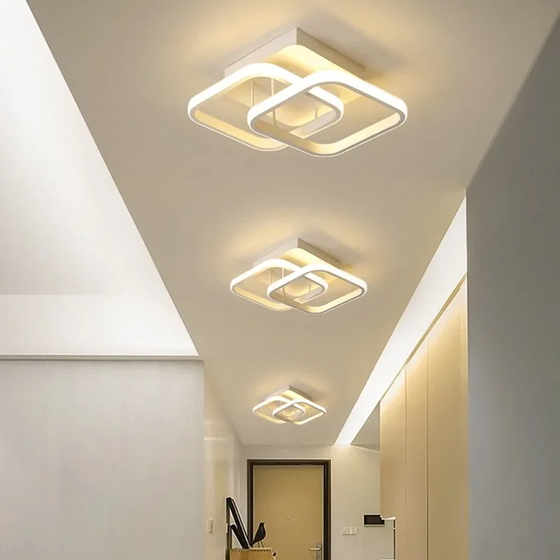 ヨーロピアンスタイルの個性的なシンプルなポーチシーリングライトアクリル廊下リビングルームシーリングライトクリエイティブアイルライトlx-101508