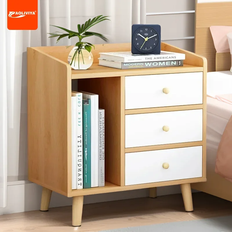 

AOLIVIYA Compact Stylish Creative Bedside Table A63 Practical Modern Small Storage Cabinet Simple Multi-functional Bedroom Shelf