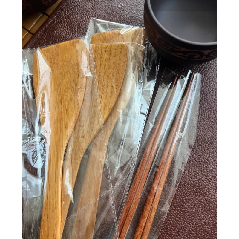 

3 in1 set Handmade Natural Wooden Cutlery Set Spoon Chopsticks Fork Dining Tableware Outdoor cutlery set