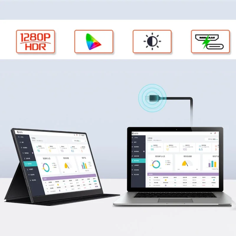 10.5 Inch Portable Monitor For XBox PS4 PS4 Mobile Phone Mac Computer Laptop Secondary Screen Extended High-Definition Screen