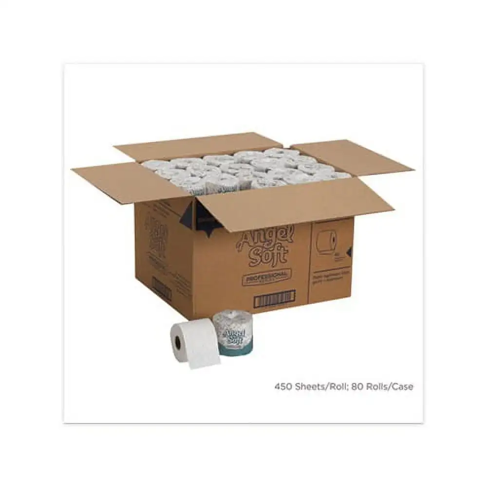 Angel Soft Ps Premium Badezimmergewebe Septic Safe, 2-lagig, weiß, 450 Blatt/Rolle, 80 Rollen/Karton