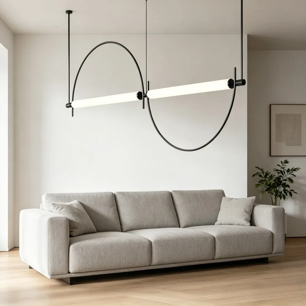Modern Minimalist Hanging Chandelier for Kitchen Restaurant Dining Table Home Decor Living Room Pendent Lamp Indoor Lighting