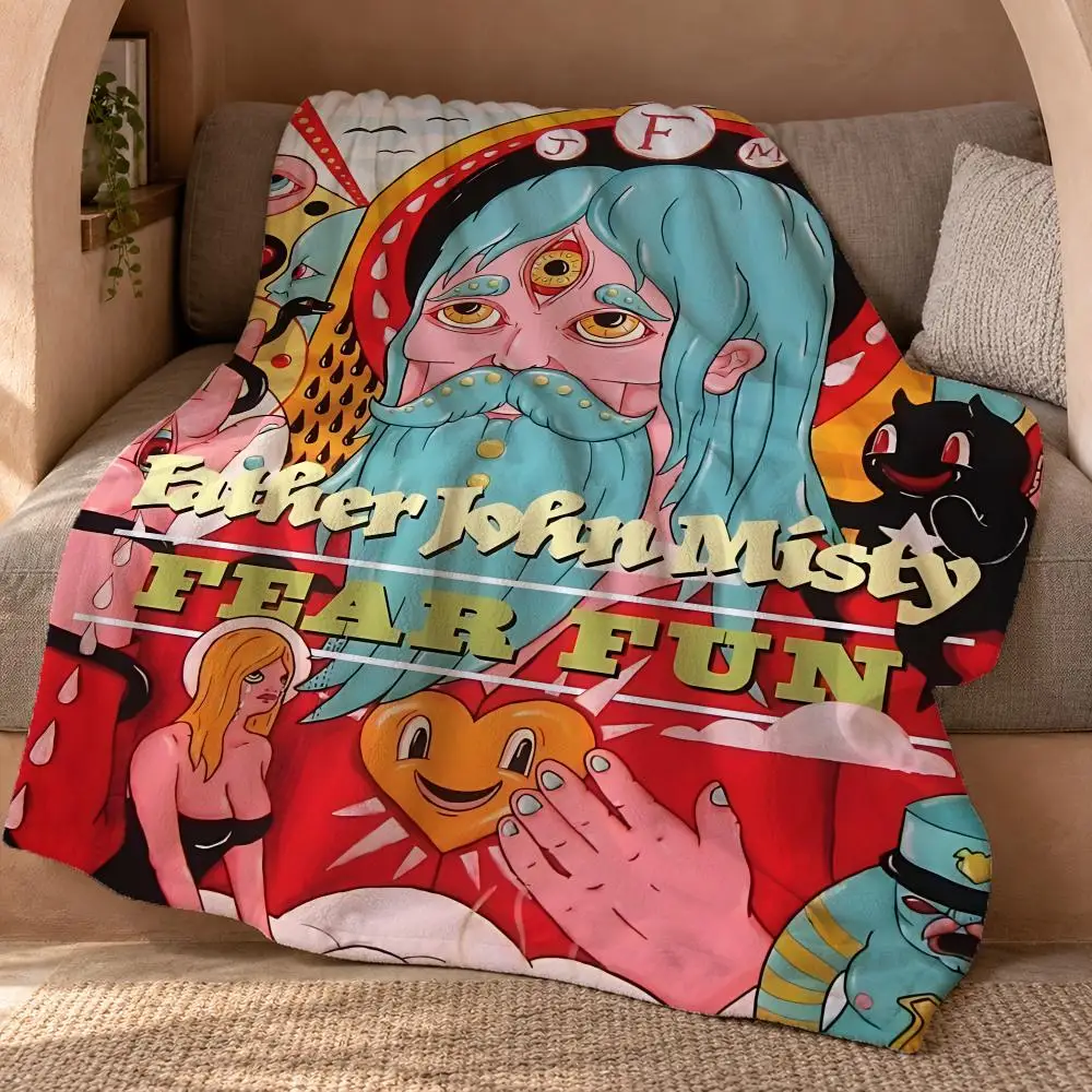 Father John Misty Throw Double Sided Flannel Throw Blanket Soft Travel Camping Sofa Bed Home