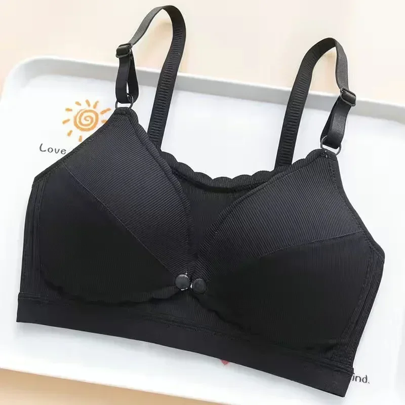 Reggiseno per allattamento premaman Stile con bottoni frontali Traspirante Leggero Taglie forti Adatto per le donne incinte Supporto per la raccolta dell'allattamento al seno