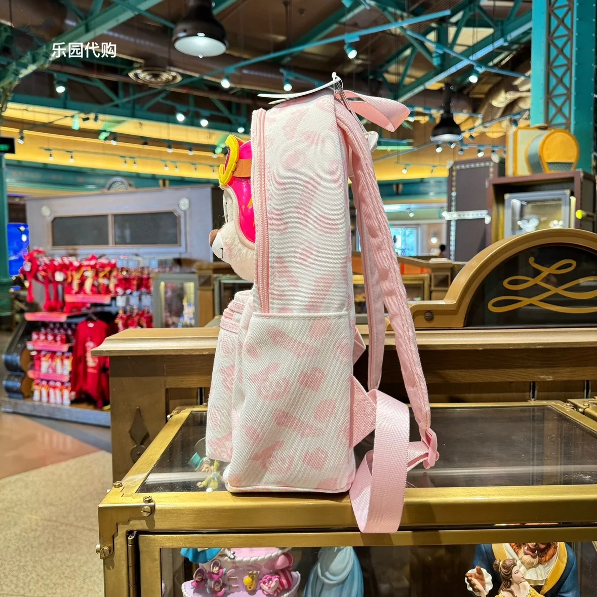 Mochila de grande capacidade para presente infantil, Shanghai Disneyland, Springtime Chip e Dale, bonito dos desenhos animados