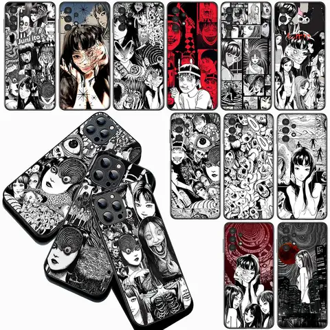 Horror Junji Ito Tomie Cartoon Casing Phone Cover for Apple iPhone 12 13 Pro Max Mini ProMax X XR 17E 13Mini Protective Case